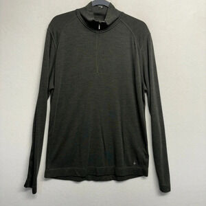 SmartWool Men’s Midweight 1/4 Zip Pullover Green XL Sweater 100% Merino Wool